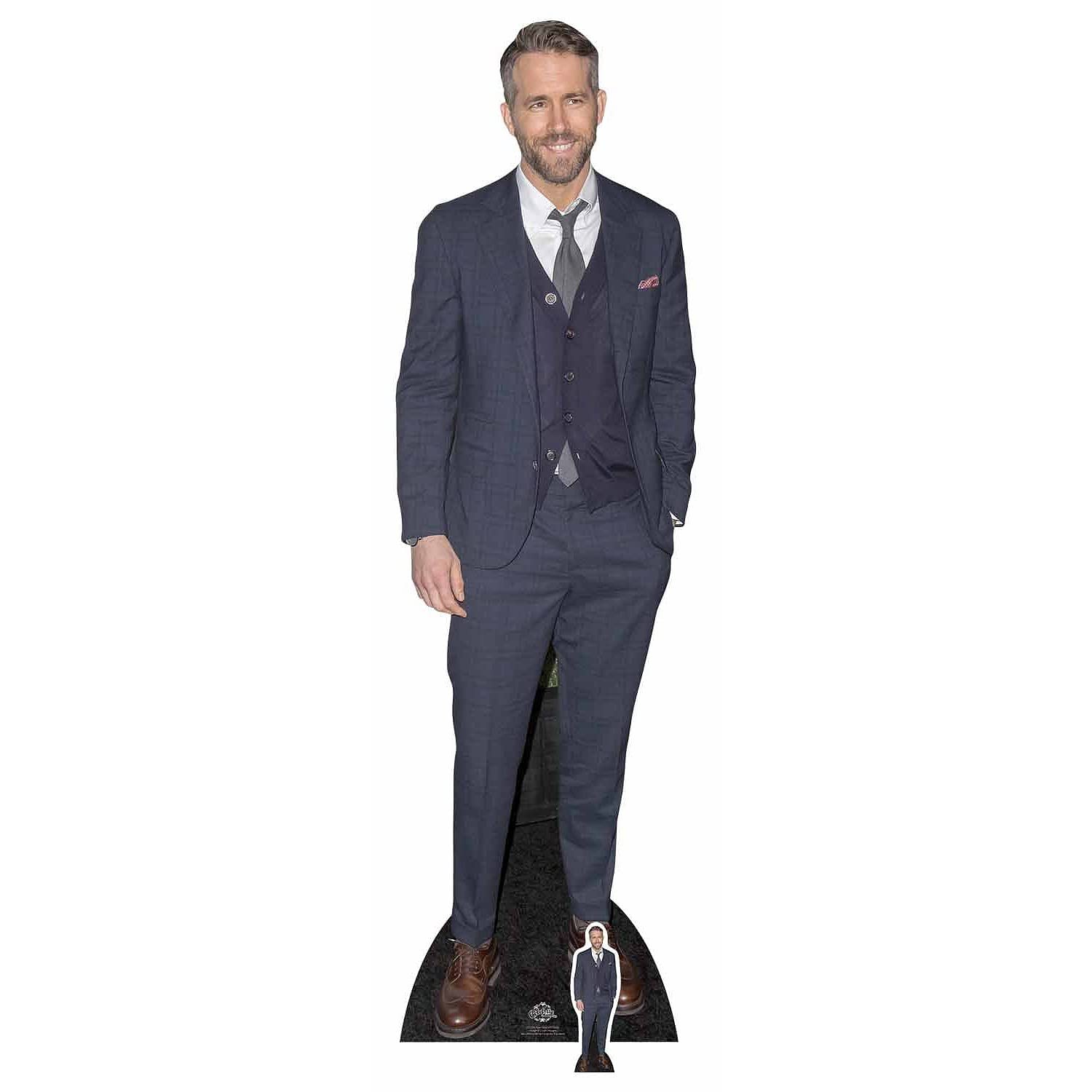 STAR CUTOUTS Celebrity Standee Ryan Reynolds Smart Casual Suit Cut Out, Multi-Colour, 188 x 55 x 188 cm