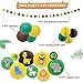 Safari Jungle animal Party Decoration Wild Themed Hanging Paper Fans Rosettes Lanterns Tissue Honeycomb Ball Circle Dot Garland for Zoo Animals Baby Shower Wild One Cake Smash Jungle Birthday Party Supplies Backdrop Decor