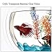 kathson Home Decoration Pot Wall Hanging Mount Bubble Aquarium Bowl Fish Tank Aquarium(White,7.6in H:3.6in) (White)