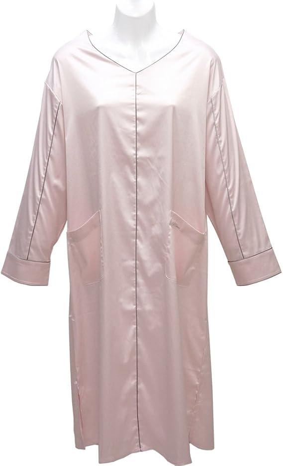 Amazon ナルエー サテンシンプルライン ワンピース かぶり Moontan Pink 上質 な素材と 私だけの時間 にこだわったフェミニン キュートなmoontanの妹ブランド レディース ピンク 日本 M L 日本サイズm L相当 ルームワンピース ネグリジェ 通販