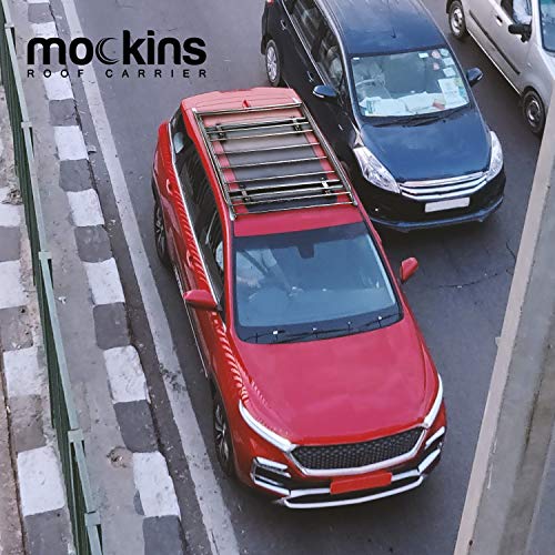 Mockins Roof Rack Rooftop Cargo Carrier with Cargo Net and Ratchet Straps The Steel Luggage
