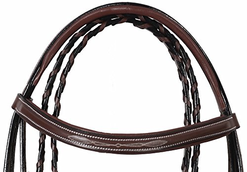 Henri de Rivel HDR Mono Crown Bridle w.Padded Wide Noseband Horse - Thumbnail 4