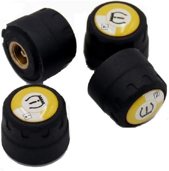 Car Bluetooth Tire Pressure Monitoring System, APP Compatible iOS and Android, with 4 External sensors