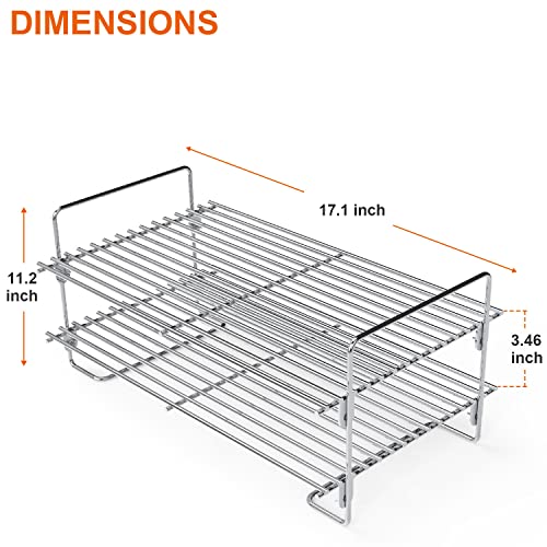 MixRBBQ Universal Warming Rack Stainless Steel Smoke Shelf Cooling