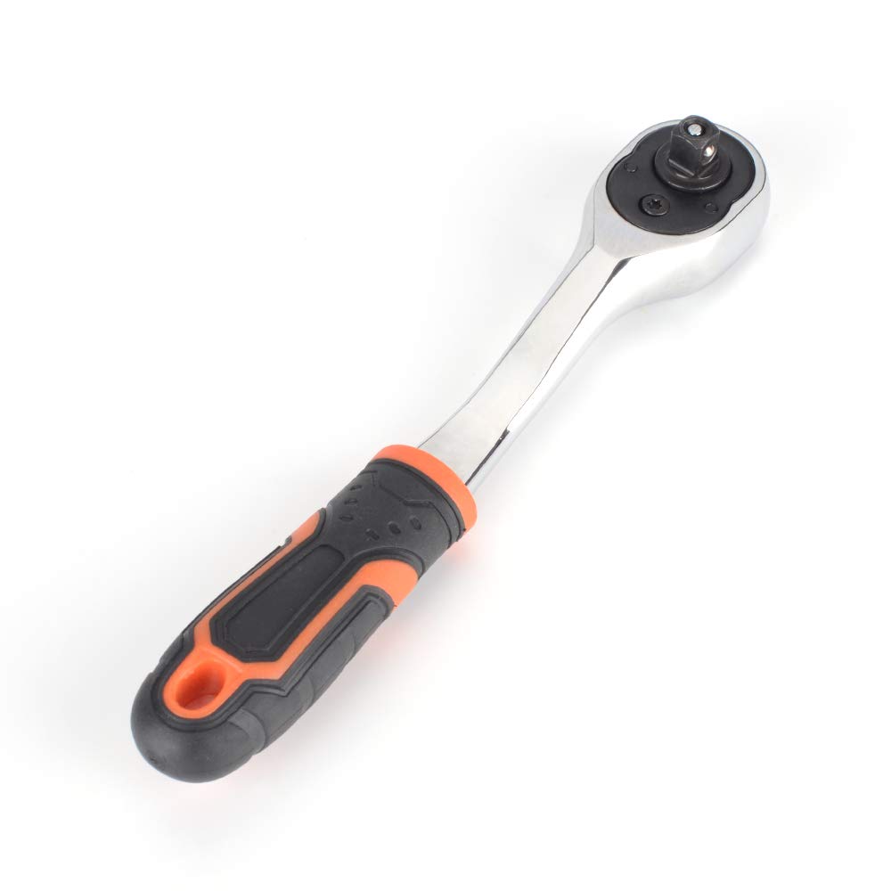FLZOSPER Drive Socket Ratchet Wrench, Quick-Release Composite Offset Ratchet, 72-Tooth Oval Head (1/2-inch)