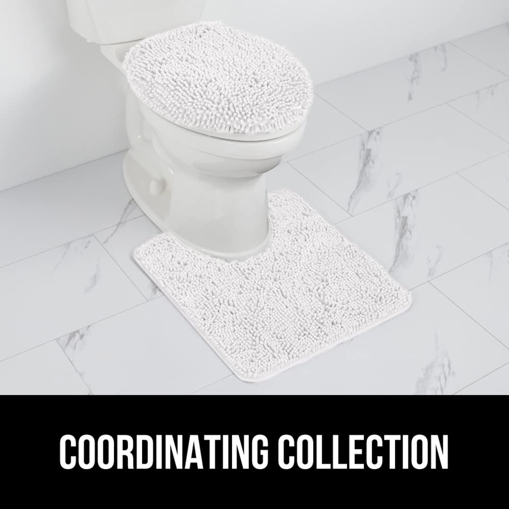 Gorilla Grip Soft Chenille Bathroom Toilet Lid Cover, Machine Washable