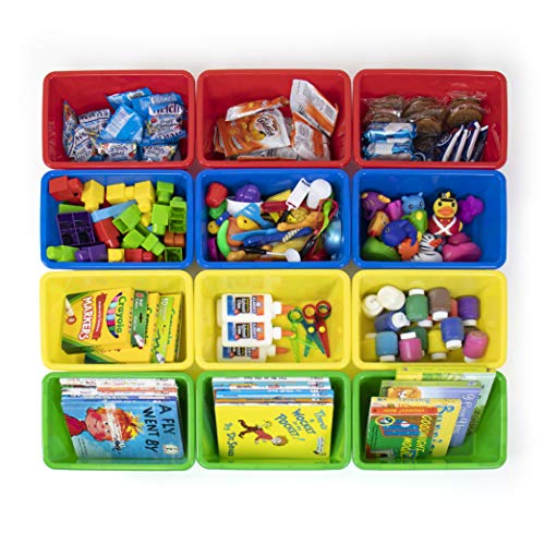 Humble Crew, Primary Small Plastic Storage Bins, Set of 12, Colors, 12
