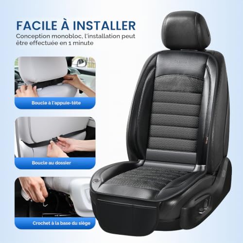 Coverado Summer Seat Covers with 2 Fans, Adjustable 3 Speeds Ventilated Seat Cushion Adaptable Universal for Car Truck SUV Van All Vehicles