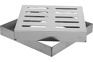 Hemobllo Heavy Duty 12x12 Inch Stainless Steel Driveway Channel Drain Grate Metal Rain Grate for Outdoor