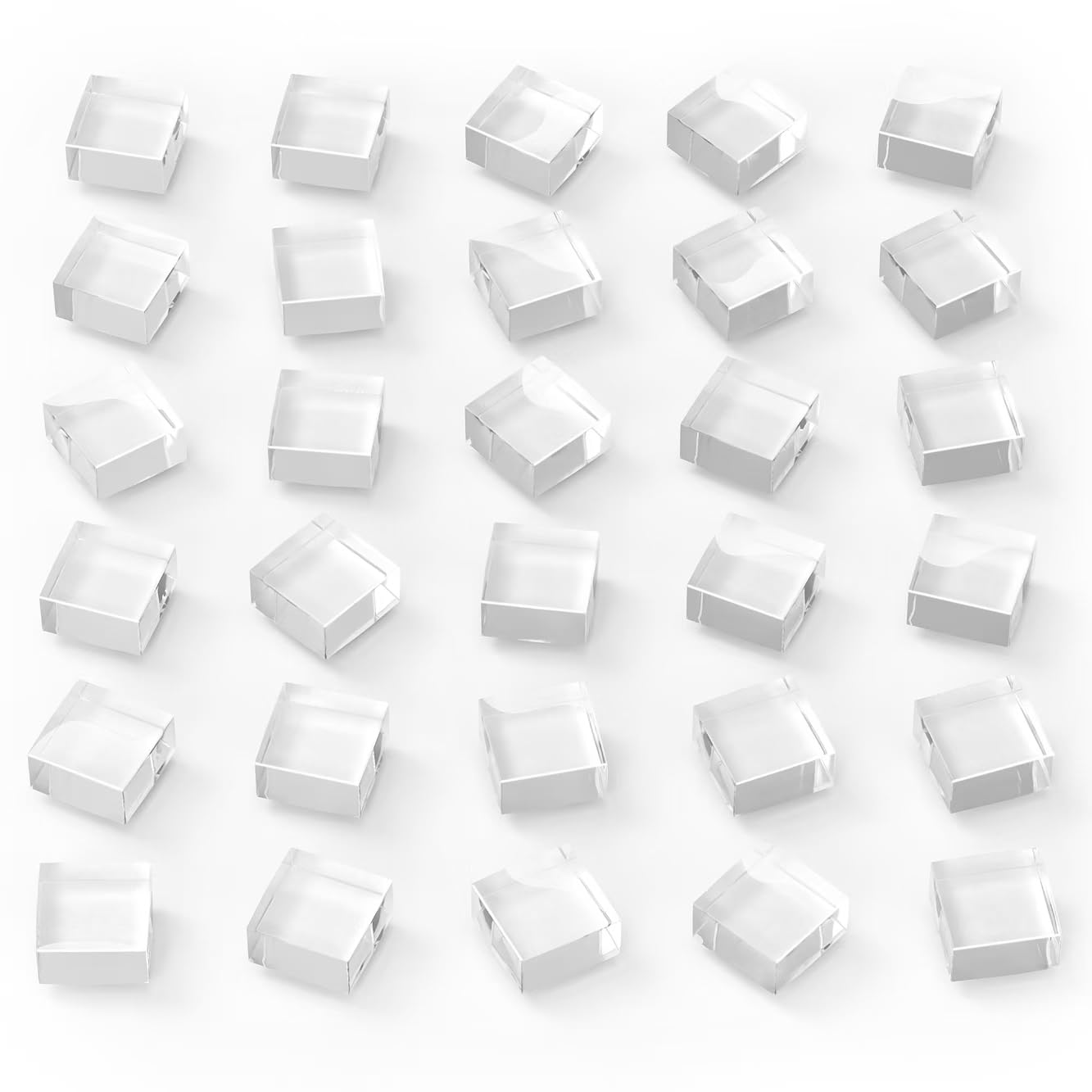 Photo 1 of 30Pcs Fridge Magnets?Locker Decor,Cute Glass Decorative Magnets for Refrigerator Whiteboard Office Kitchen,Strong Holding Power,White