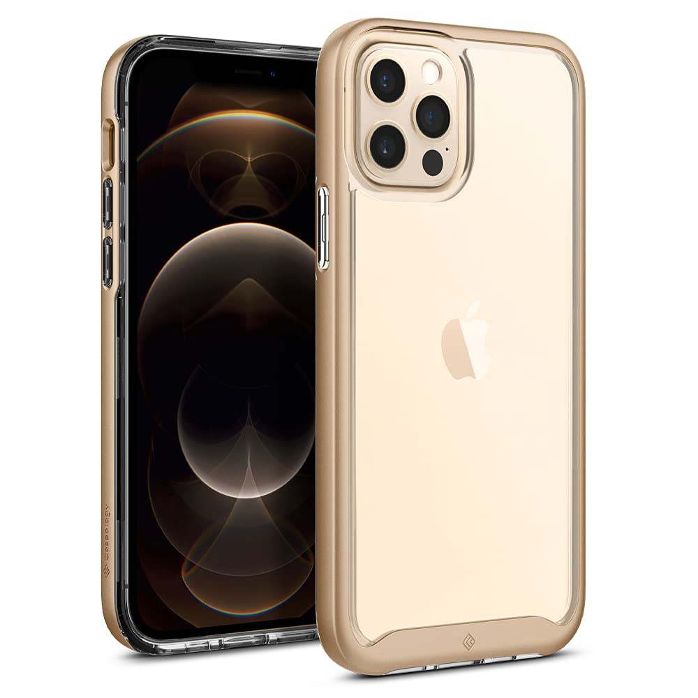 Caseology Skyfall Case Compatible with iPhone 12 Pro Compatible with iPhone 12 - Gold