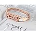 bayite Metal Bands Compatible Fitbit Flex 2 Accessories Stainless Steel Bangle Bracelet Jewelry with Rhinestones Small 5.5''-6.3'' Rose Gold