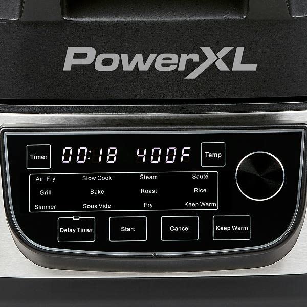 PowerXL Grill Air Fryer Combo Plus 6 QT 12in1 Indoor Grill, Air Fryer