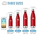 HOMPO Stainless Steel Water Bottle - 12oz/ 350ml BPA Vacuum Insulated Metal reusable Water Bottle, Double Walled keeps Hot & Cold leak proof Drinks bottle for kids, sports, gym (Red)