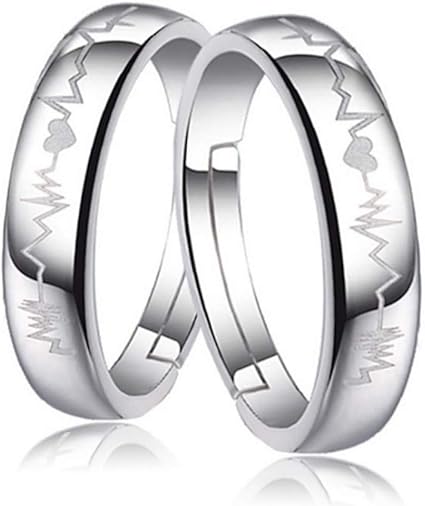 Dliaan Ringe Eroffnung Paar Ring Frau Mann Einstellbare Grosse Mode Herzschlag Erinnerungen Liebe Herz Ehe Verlobungspartner Charme Charm Schmuck Geschenk Amazon De Sport Freizeit