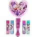 TownleyGirl Minnie Mouse, Frozen, Disney Princess and Beauty and the Beast, 4 Pack Lip Balm with Light Up Mirror, 5 CT (Minnie Mouse)