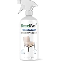 RepelWell Upholstery Protect Stain & Water Repellent Spray 24oz – Non-Toxic, Pet-Safe Formula for Fabric, Leather, & Suede – 