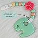 Vesta Baby Pacifier Clips with Silicone Teething Beads for Girls, MAM Pacifier Clip Adapter, Soothie Pacifier Holder & Baby Teether Holder, Universal Binky Clips are Best Baby Girl Gifts, Set of 2