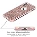 Vofolen Bling Case for iPhone Xs Max Case Glitter Cover Full-Body Protection Heavy Duty Hybrid Protective Hard Shell Silicone Rubber Armor with Front Bumper for iPhone Xs Max 10S Max (Rose Gold)