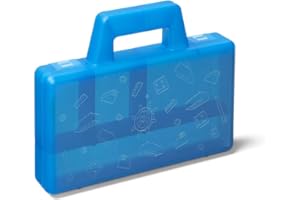 ROOM Copenhagen, Lego Sorting Box to-Go - Travel Case with Organizing Dividers - Blue