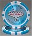 25 $50 Las Vegas 14 Gram Laser Graphic Poker Chips