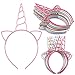XIMA 12pcs Unicorn Girls Headbands Children Plastic Hairbands Headwear Hair Accessory for Party Decorations(Spring color-Unicorn)