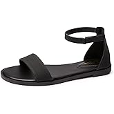 LM Women's Flat Sandals Open Toe One Band Ankle Strap Sandals Casual Summer Flat Sandals