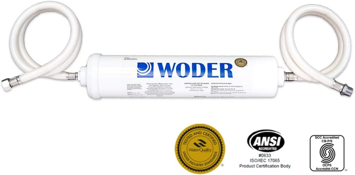 Woder WD-10K-DC Under Sink Water Filtration System - WQA Certified – USA Made Ultra High Capacity Direct Connect Water Filter - Removes Chlorine, Lead, Chromium 6, Heavy Metals, Odors and Contaminants - - 