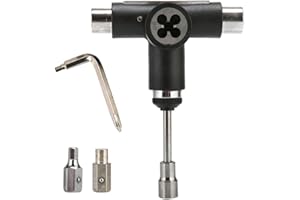 Skate Tool All in One Multifunctional Skateboard T Tool + Allen Key + Hex Wrench + Bearing Press Remover for Skateboard, Roll