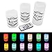 DRomance Color Changing Flameless Candles Battery Operated with 18-Key Remote Timer, 3 Pack Real Wax Live Love Laugh Decal Flickering LED Pillar Candles Wedding Holiday Decor(3