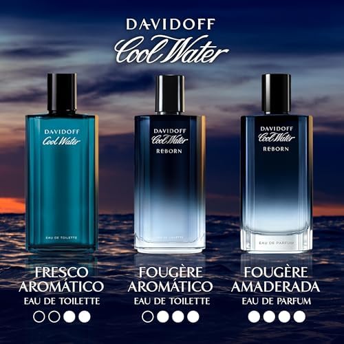 Cool Water Eau de Toilette para Hombre | Fragancia aromática masculina, fresca y con notas de cilantro, menta y lavanda | Intensidad media |125 ml