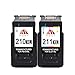 Mony Remanufactured Canon PG-210 CL-211 XL Ink Cartridges (Black & Tri-Color, 2 Pack) Replacement for Canon Pixma MP495 MP480 MP250 MP280 IP2702 MX340 MX410 Printers, Ink Level Display