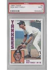 Trading Cards: 1984 Topps #8 Don Mattingly Yankees ROOKIE RC MINT PSA 9 Graded Baseball Card