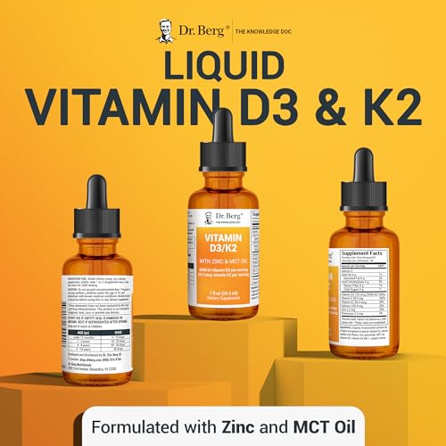 Dr. Berg Vitamin D3 K2 with Zinc & MCT Oil Liquid Supplement Liquid