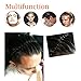 Honbay 6PCS Simple Fashionable Black Metal Wave Hair Hoop for Men, Women, Boys and Girls (C)