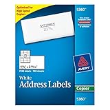 Avery Address Labels for Copiers 1-1/2 x 2-13/16-Inches, Box of 2,100 (5360)