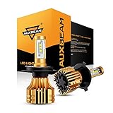 Auxbeam H4 Led Headlight Bulb F-S6 Series Led Headlights with 2Pcs of H4/9003/HB2/P43T Led Conversion Kit 60W 6000LM SMD Led Chips