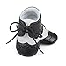 ESTAMICO Baby Boys PU Sneakers Infant Anti Slip Prewalker Outdoor Shoes, Black 6-12 Months