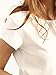 Romwe Women's Hollow Fringe Hem Solid Top Blouse White S