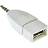 SmartEra&reg; High Quality USB Female to 3.5mm Jack Male Audio Converter Adapter (White)