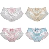Joyralcos Women’s Bikini Brief Panties Japanese Anime Underwear Lolita Frill Trim Panty Set