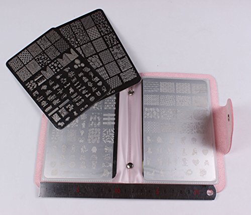 Finger Angel 4PCS XL Nail Art Stamp Plates With Stamping Image Plates Collection Manicure Tools Plate Organizers