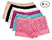 Barbra's 6 Pack of Women's Plus Size Lace Boyshort Panties (2XL)