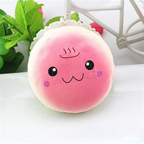 Molyveva Jumbo Cute Emoji Bun Kawaii Cream Scented Squishies Very Slow Rising Kids Toys Doll Gift Fun Collection Stress Relief Toy Hop Props, Decorative Props Large - Thumbnail 2