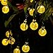 Y-ZONE Solar Crystal Ball String Lights 21ft 30 LED 8 Modes Warm White Christmas Fairy Globe Lighting Decor for Garden Tree Fence Landscape Wedding Outdoor Indoor Decoration