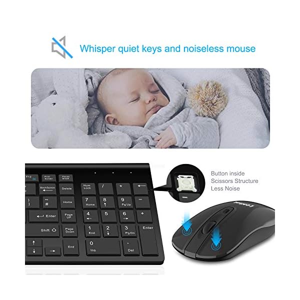 Slim-Wireless-Keyboard-and-Mouse-Set-24G-Cordless-QWERTY-UK-Layout-USB-Keyboard-and-Silent-Mouse-Combo-with-Numeric-Keypad-Ultra-Thin-and-Super-Energy-Saving-for-Windows-PCLaptopSurfaceApple-Mac Slim Wireless Keyboard and Mouse Set, 2.4G Cordless QWERTY UK Layout USB Keyboard and Silent Mouse Combo with Numeric…