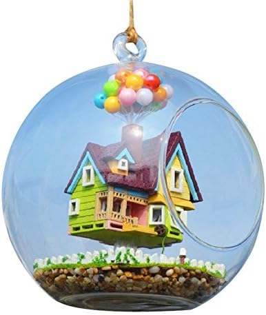 3D "Flying Cabin Destiny" Christmas Gift Glass Ball Birthday DIY Model LED Kits Doll House