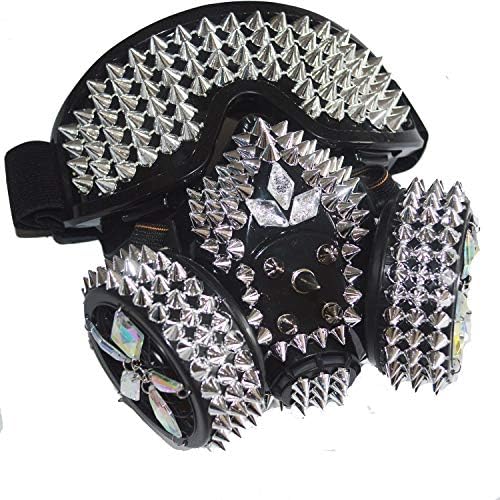 Holographic Unisex Streampunk Burning Man Mask Halloween Cosplay Costume Festival Rave Clothes Outfits Carnvial Gear