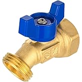 EFIELD 1/4-Turn Outdoor Spigot, Sillcock Hose Bibb Valve 3/4" Female NPT Inlet ×3/4" Male GHT Threaded Garden Hose Outlet/Con