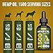 Hemp Oil for Dogs and Cats - Provides Dog Anxiety Relief - Includes Omega 3,6,9 and Vitamin C, E (3-in-1) - 1500mg - US Made - Reduces Travel and Vet Stress